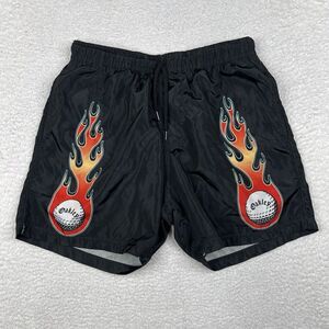 Vintage Oakley Shorts Mens XS Black 90s Thermonuclear‎ Swim Trunks Flames Lined